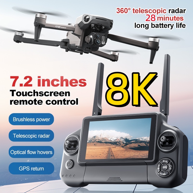 Rc Helicopter Electric - Dron RC z 3-osiowym gimbalem 8K,