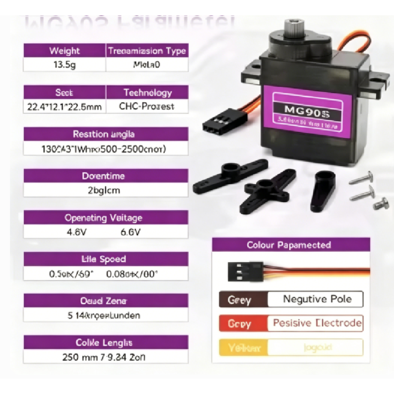 Rc Helicopter Motor - MG90S Metal Gear Servo 9g SG90