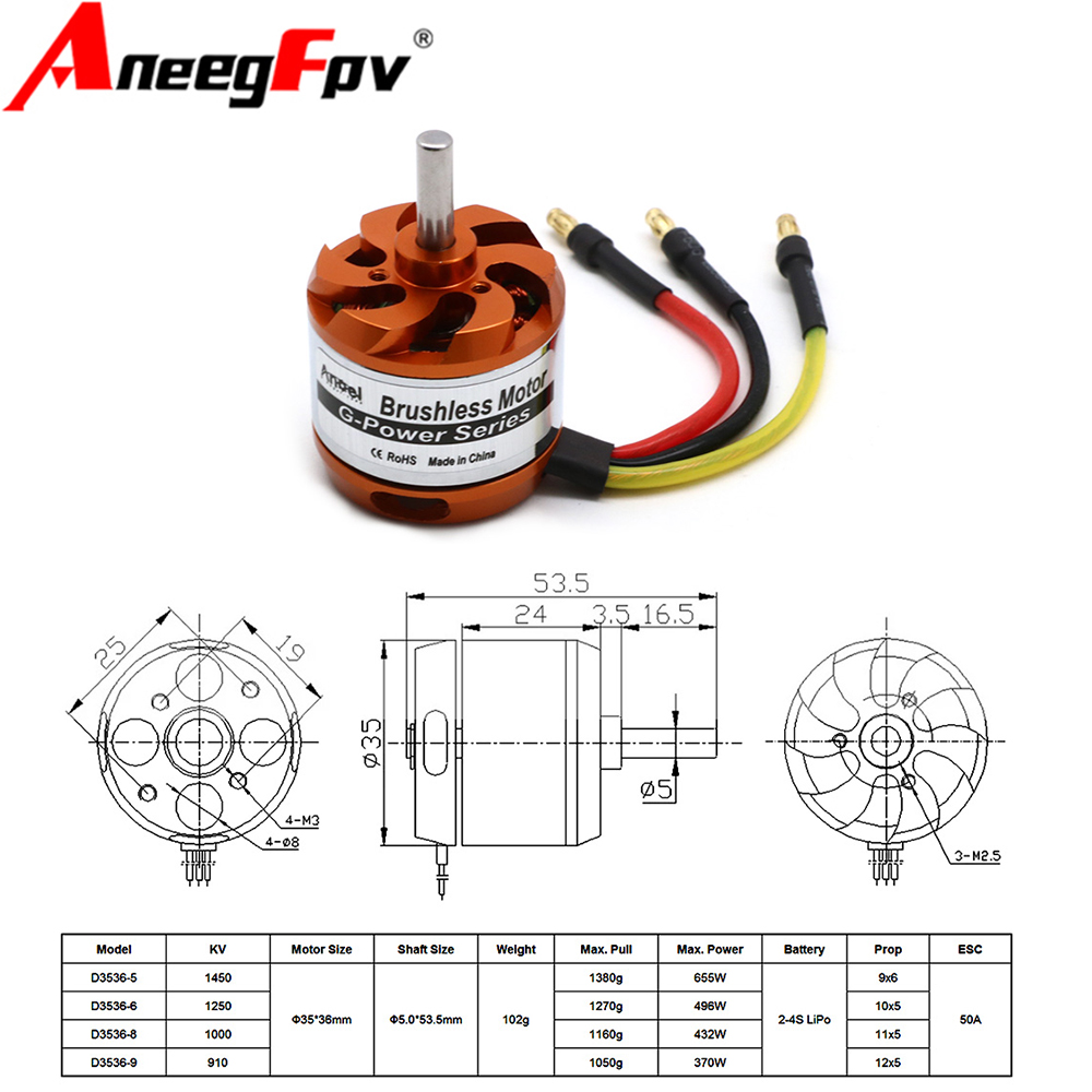 Rc Helicopter Mini - D3536 910KV 1000KV 1250KV 1450KV Bezszczotkowy