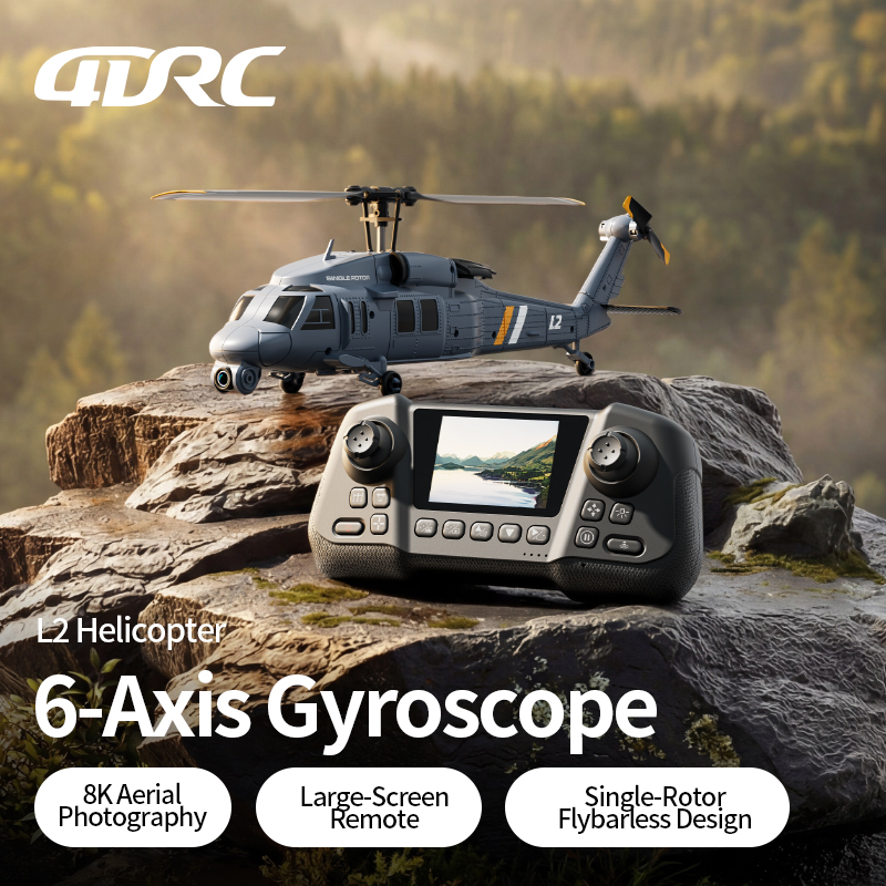 Rc Helicopter Single Rotor - Helikopter wojskowy Apache 4DRC L2 RC