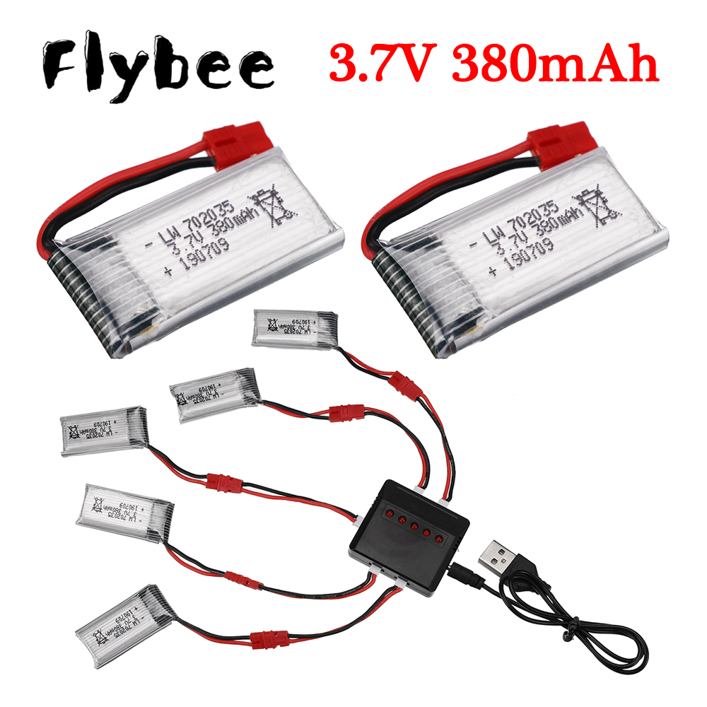 Rc Helicopter Charger - 3.7V 380mAh akumulator z ładowarką Lipo