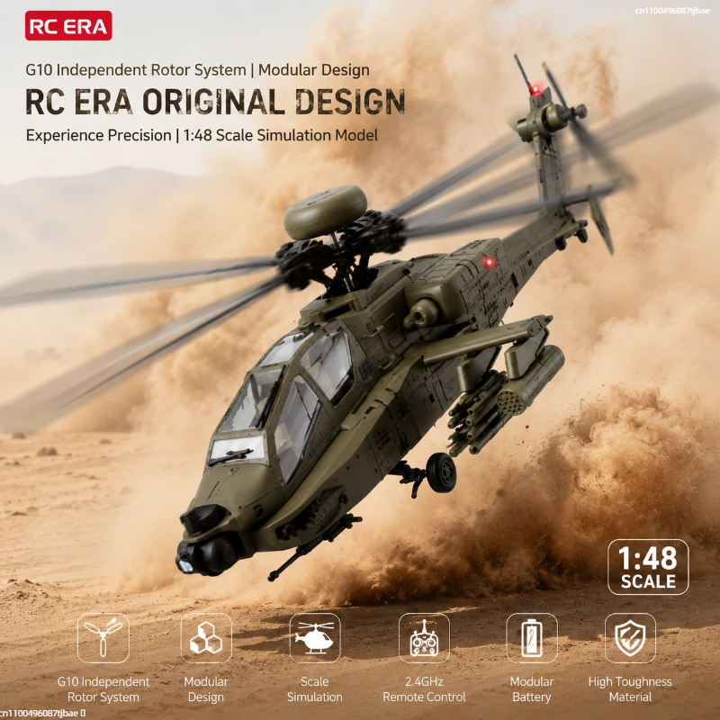 Rc Helicopter Single Rotor - Helikopter RC Era Ah 64d Apache