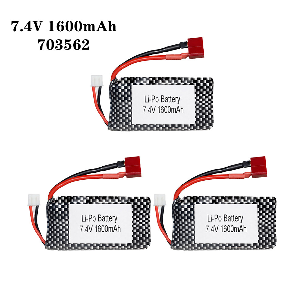Rc Helicopter Parts - 1/2/3 sztuk/partia 7.4v 1600mah 703562 25C