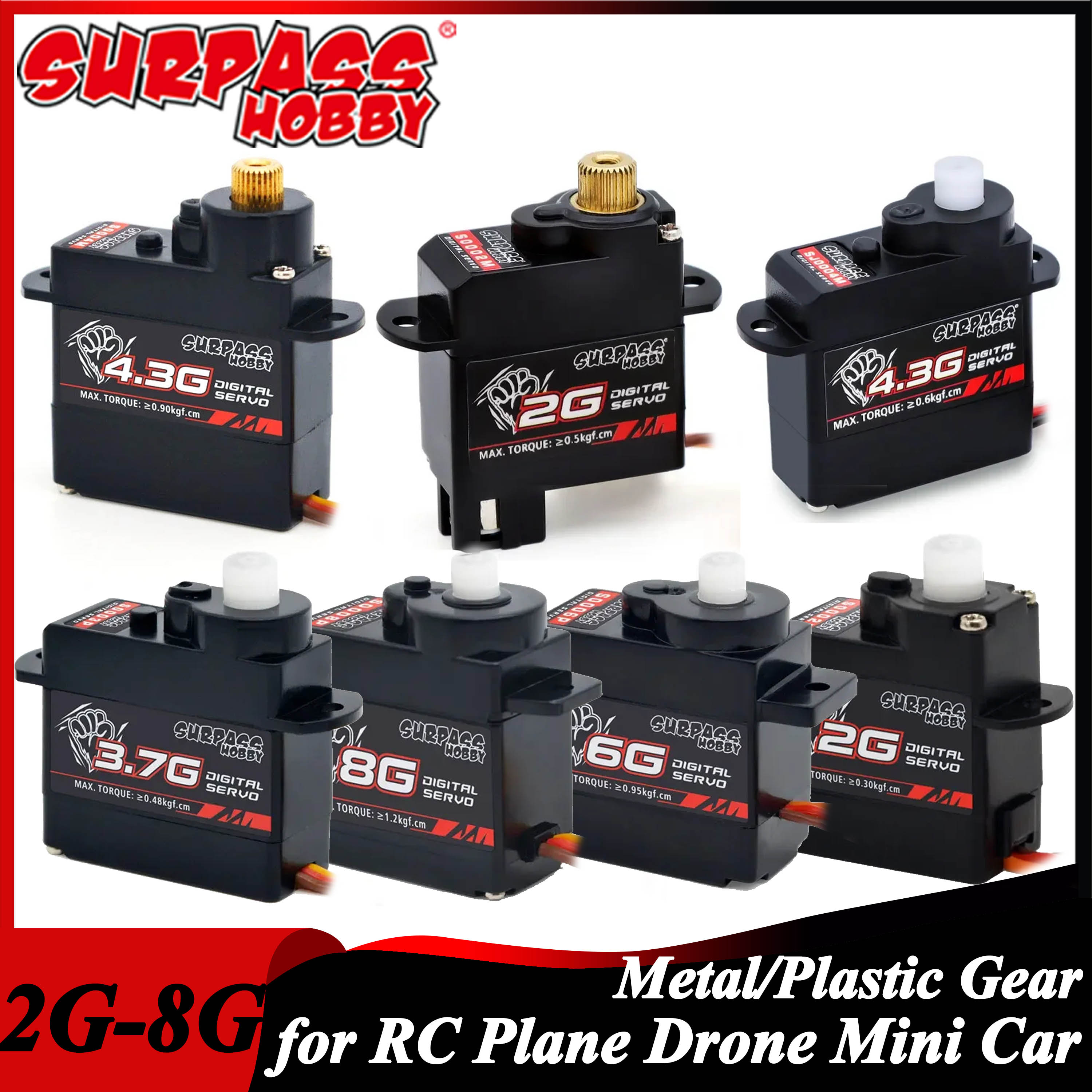 Surpass Hobby 2g 3.7g 4.3g 6g  – Rc Helicopter Servo recenzja i cena