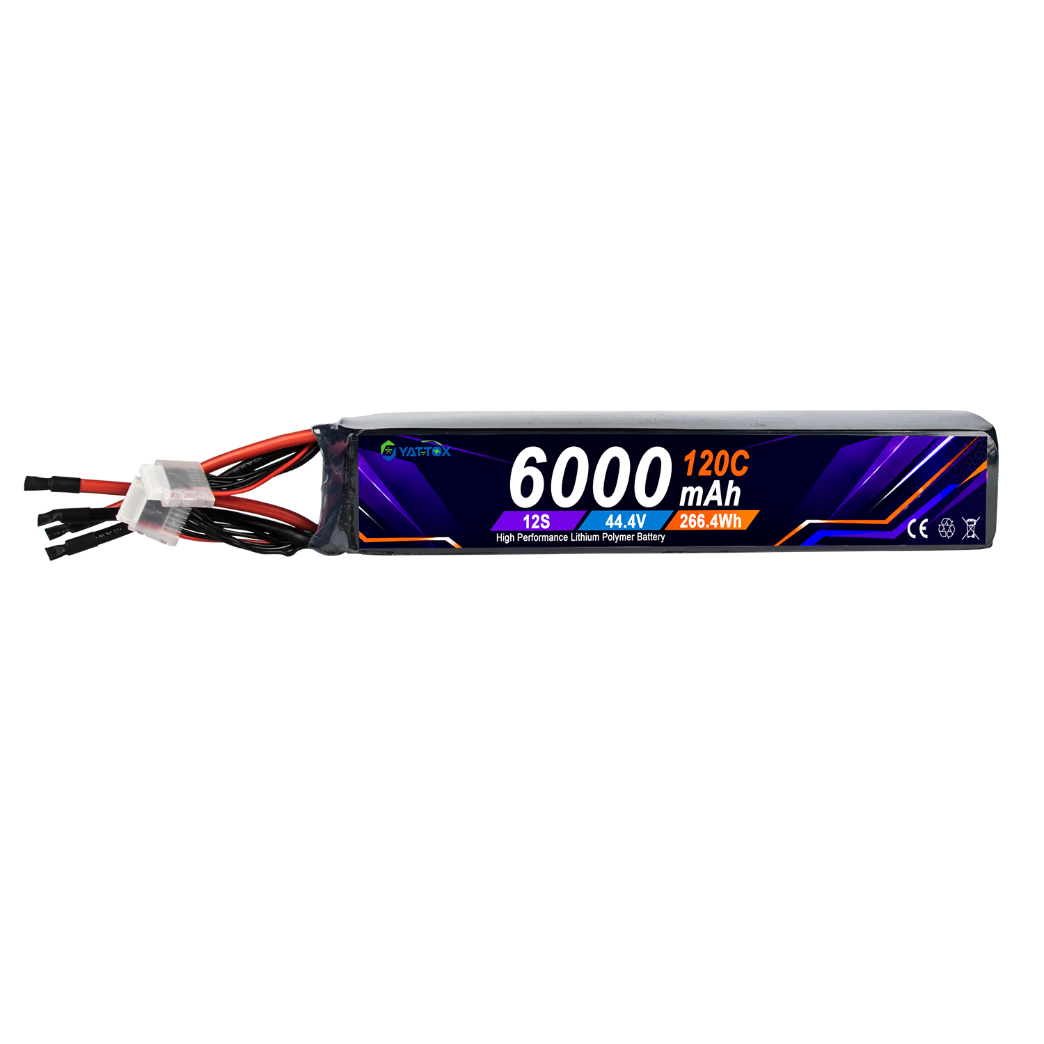 Yattox 12S 6000mAh 120C 100% L – Rc Helicopter Large recenzja i cena