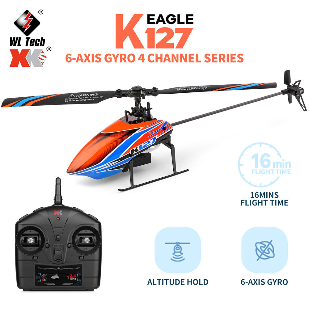 WLtoys XK K127 2.4G 4CH 6-Aixs – Rc Helicopter Gyro recenzja i cena