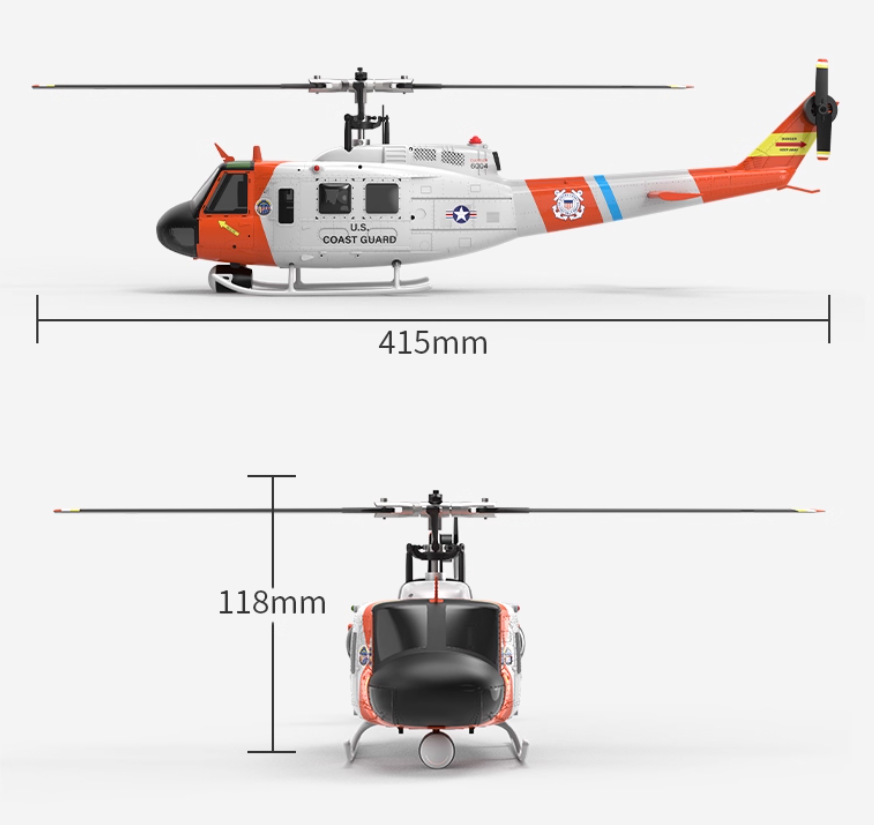YUXIANG F07S Bateria UH-1 Heli – Rc Helicopter Coaxial recenzja i cena