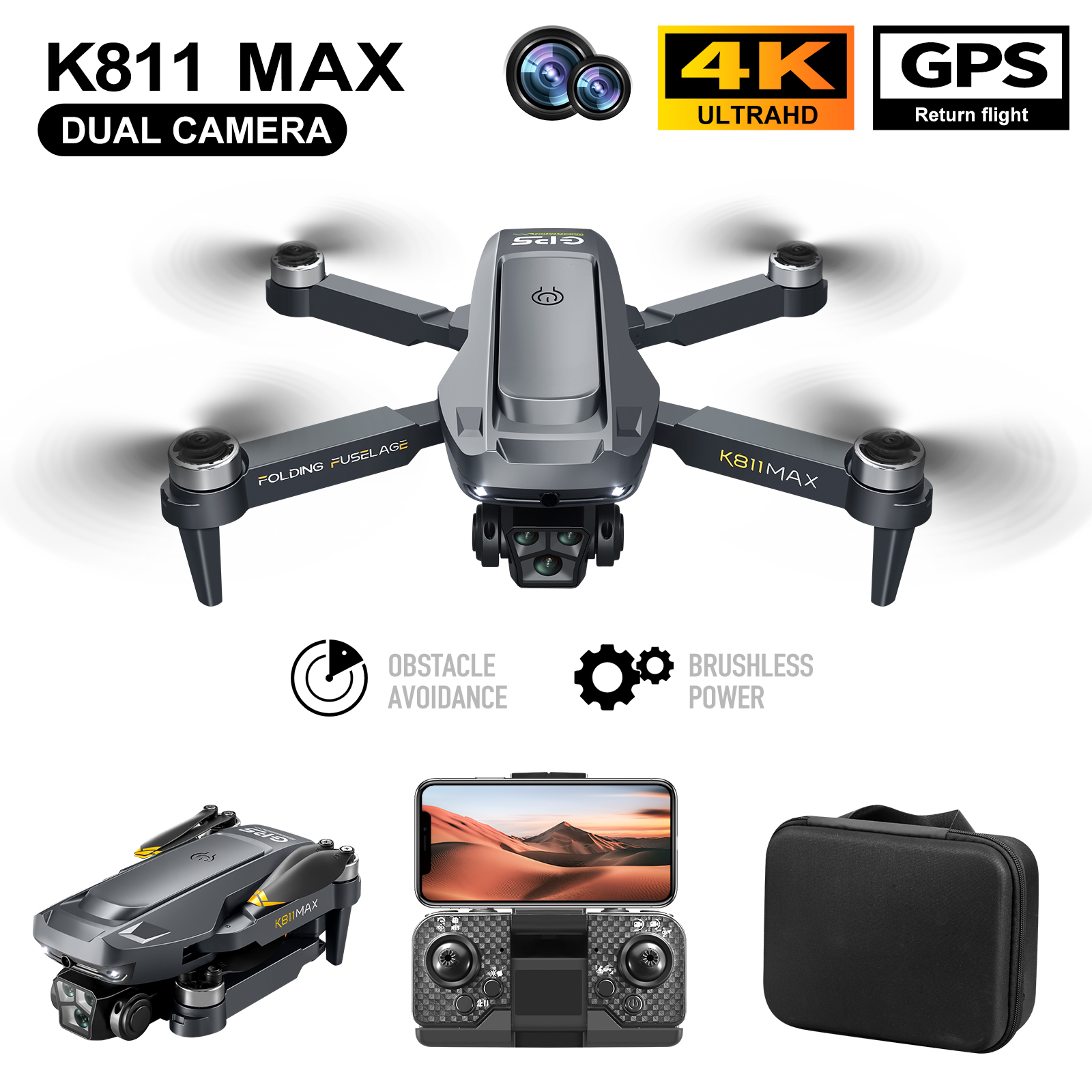 Dron K811MAX Quadcopter: Bezsz – Rc Helicopter Case recenzja i cena
